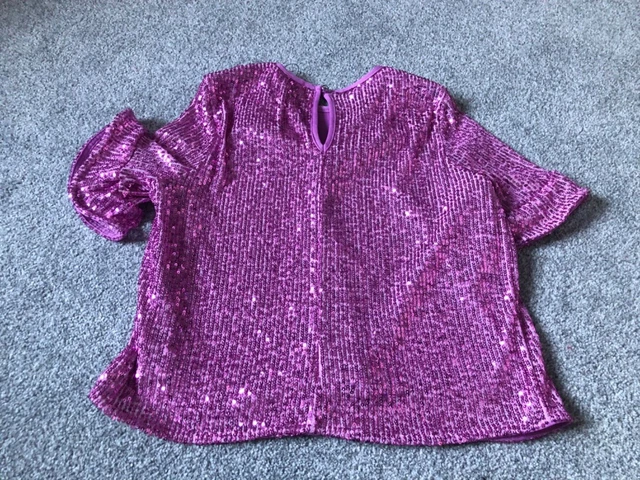 George Girls Pink Sequin Top Age 11-12 Years Brand New With Tags