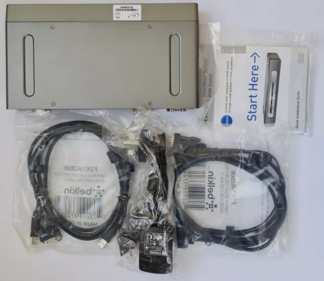 New Boxed Belkin Omni-View Secure 2-Port Kvm Switch F1Dn102U 2