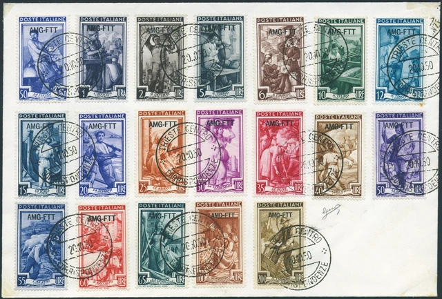 20/10/1950 - FDC with Italy at Work series on a single envelope, No. 89/107. Certific