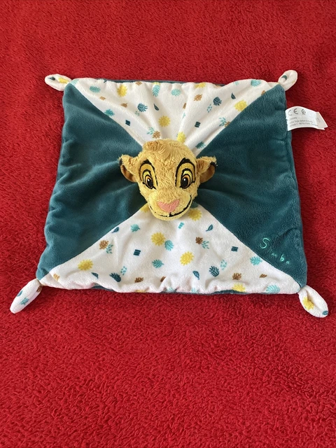 Doudou Plat Roi Lion Simba Toys Kiabi Bleu Vert Blanc Soleil comme NEUF 5