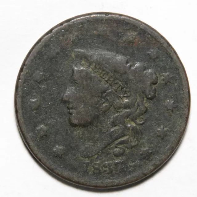 1837 Liberty Coronet Head Large Cent - Low Grade Cull