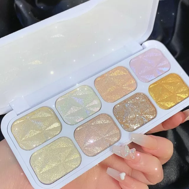 Lidschatten-Palette Pearly Glitzer Glitzer Highlighter Glänzender Lidschatten