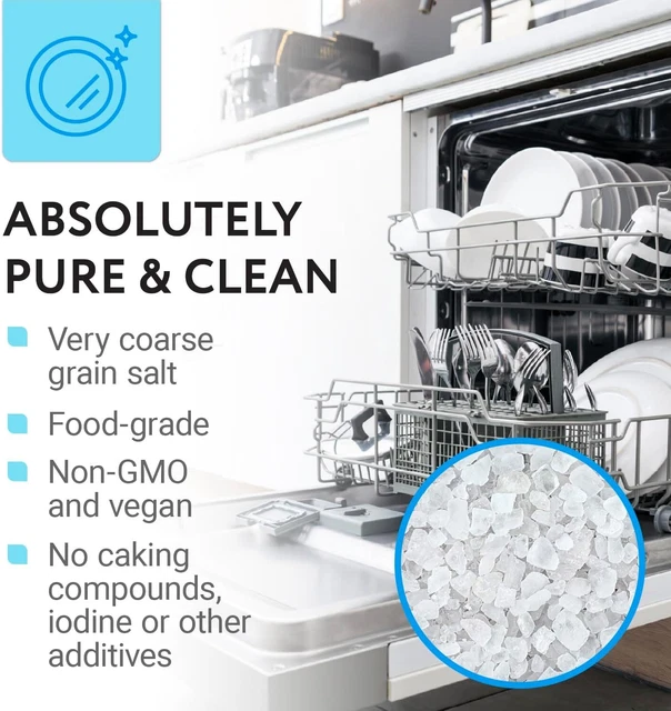 4.4 LB DISHWASHER Salt Water Softener Salt Compatible with Bosch Miele