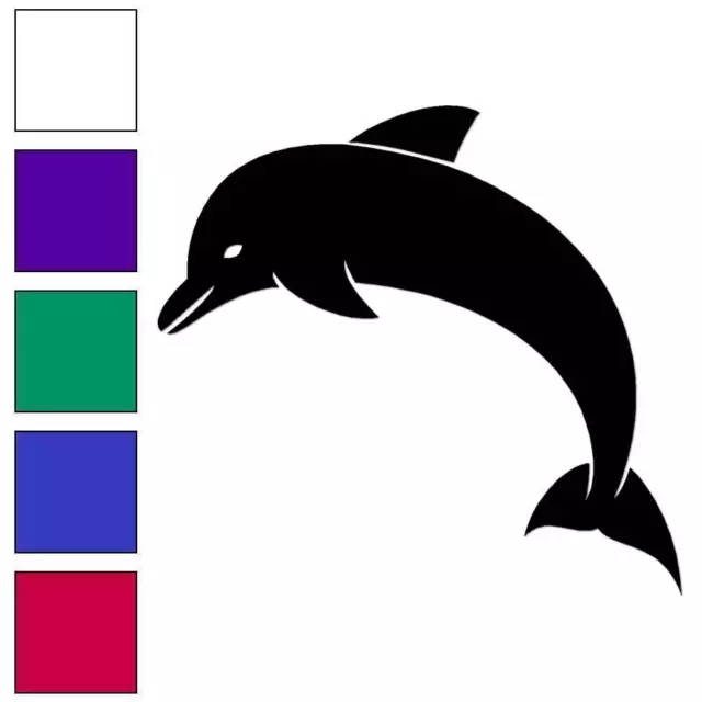 Dolphin Porpoise Jumping, Vinyl Decal Sticker, Multiple Colors & Sizes #6629