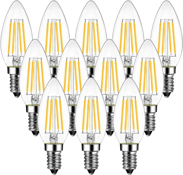 ANWIO E14 LED Filament Kerzenlampen, 40 W Glühlampen gleichwertig, 4 W C35