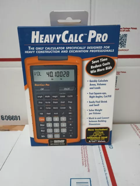 Heavy Calc Pro Calculator Designed For Heavy Construction 4325 New Fast Shipping