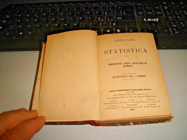 Jahrbuch Des Statistik Bj II ° - Vallardi 1885