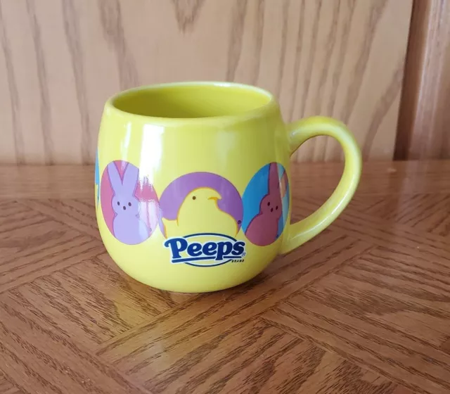 Peeps Ceramic Easter Mug Bunny Bird Frankford Candy Coffee Tea Yellow