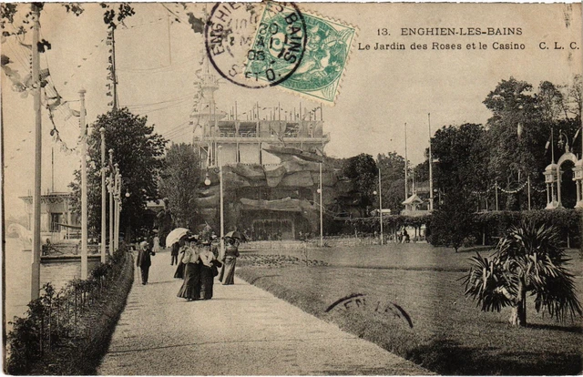 CPA Enghien Le Jardin des Roses et le Casino (1317236)