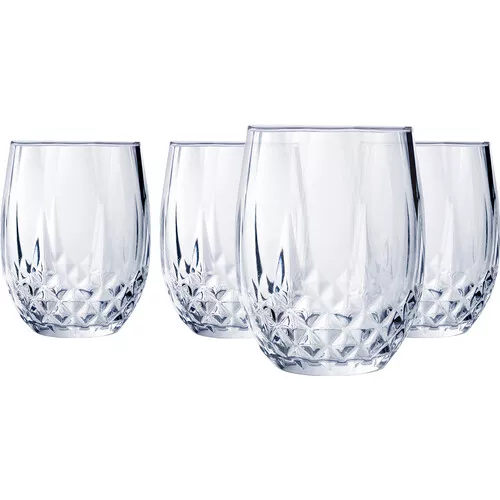 Cristal d&apos;Arques P5671 Long Champ Stemless Wine Glass Set