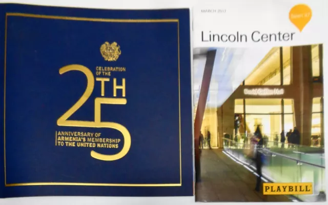 Celebrazione Di 25th Anniversario Armenia IN Un ,Programma & Playbill,Marzo 2017