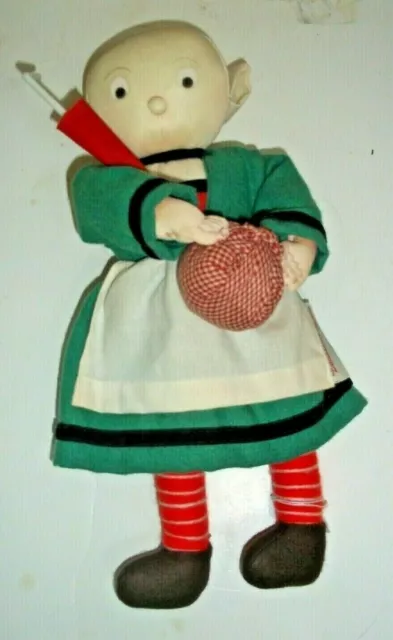 Vintage Becassine by Minerve Cloth 13" French Cloth Doll 1970's EXCELLENT