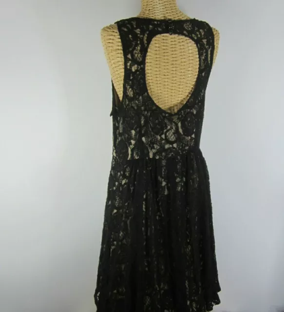 New Plenty by Tracy Reese Womens 12 Stella Black Lace Dress Open Back NWT $148 2