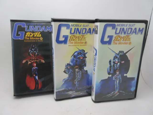 1998 Gundam Mobile Suit The Movies Anime VHS 3 Tape Boxed Set