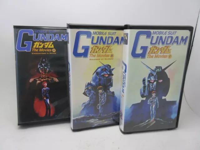 1998 Gundam Mobile Suit The Movies Anime VHS 3 Tape Boxed Set