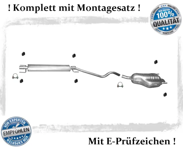 Auspuffanlage für Opel Astra H, GTC 1.6, 1.8 Auspuff Montagesatz