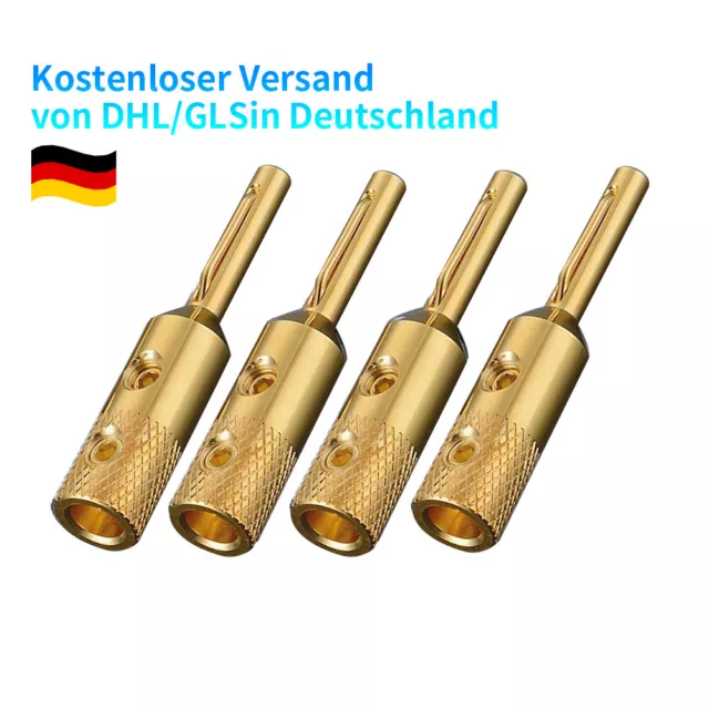 4x Viborg Bananenstecker High End Bananas Banana Reines Kupfer Stecker HIFI