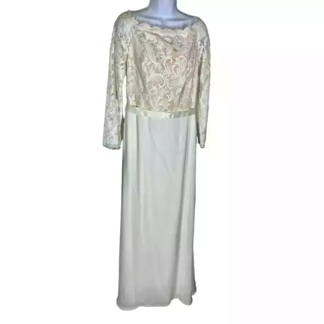 Tadashi Shoji Ivory Lace Westley Off The Shoulder Bridal Gown Women’s Size 12