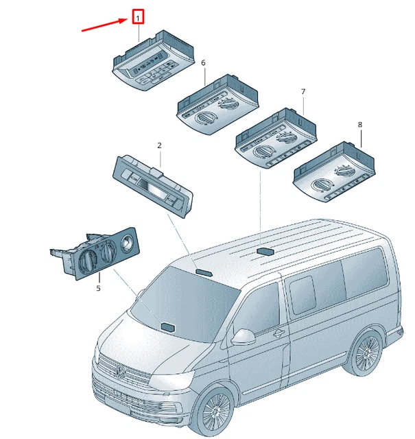 VW TRANSPORTER T6 AirConditioning System Control Unit 7E0907049AY20