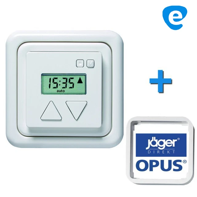Inprojal Duomatic 50 BZ Rolladen-Zeitschaltuhr – Einfache Bedienung, Automatische Sommer/Winterzeit, Mit Urlaubsfunktion (Zufallsgenerator)