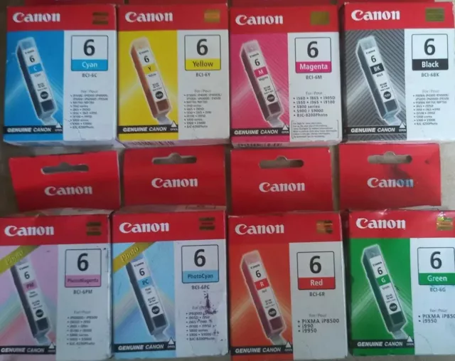 8x Original Canon BCI-6 Farbig Tintenpatronen - Kostenloser versand!