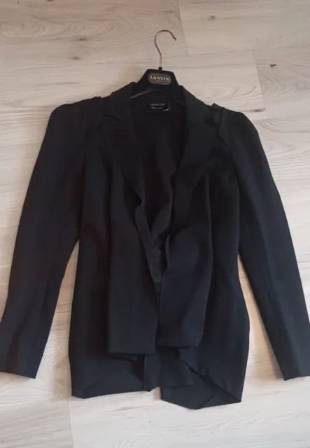 LANVIN River 2010 Women's Wool Black Blazer