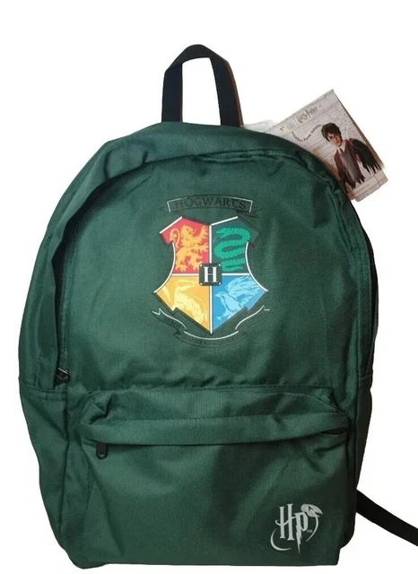Zaino Grande Harry Potter Hogwarts Bambini Verde Etichettato Nuovo Grande Regalo Di Natale