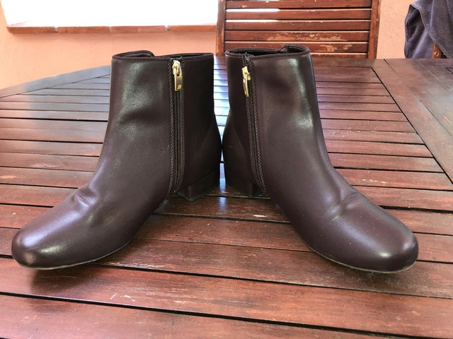 jolies bottines zippées cuir marron BATA pointure 40 EXCELLENT ETAT