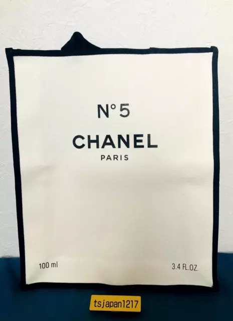 CHANEL N ° 5 No 5 100th Anniversary Tote Bag White × Black Novelty 2021  Perfume