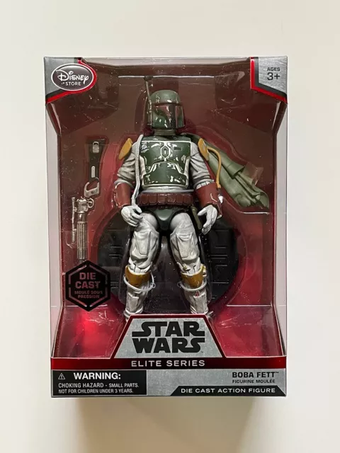 Star Wars Elite Series Boba Fett Die Cast Figure - Disney Store - Mint!