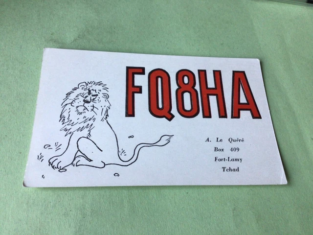 Vintage QSL Radio communication card Tchad 1959  Ref 52759