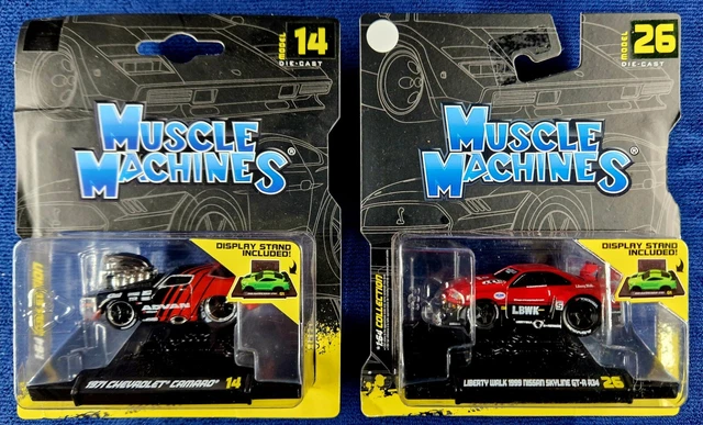 CHEVROLET CAMARO (ADVAN) & LBWK SKYLINE GT-R34 Maisto Muscle Machines £ ...