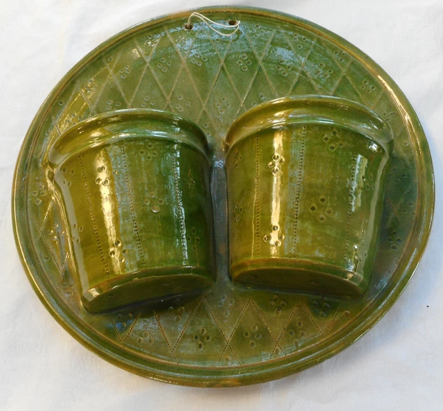 Verseuse En Terre Cuite Vernissée Verte – Style Ancien – Type Demoiselle D'Avignon