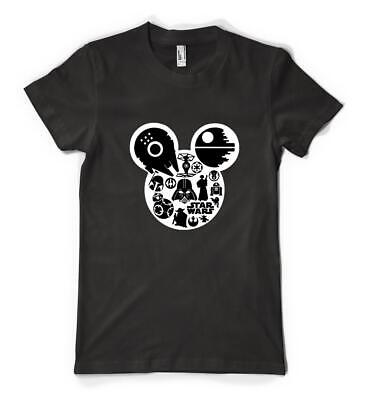 Mouse Ears Mashup Mickey Star Wars Ships Personalised Unisex Adult T Shirt