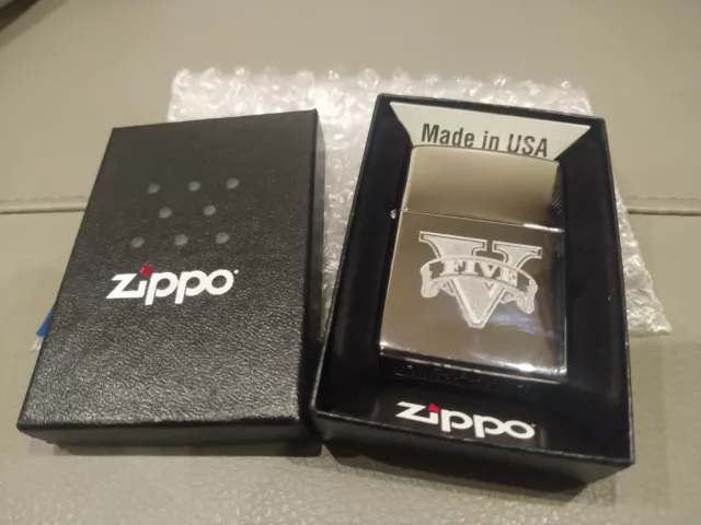 Official Gta Grand Theft Auto V 5 Rockstar Zippo Lighter - Rare New