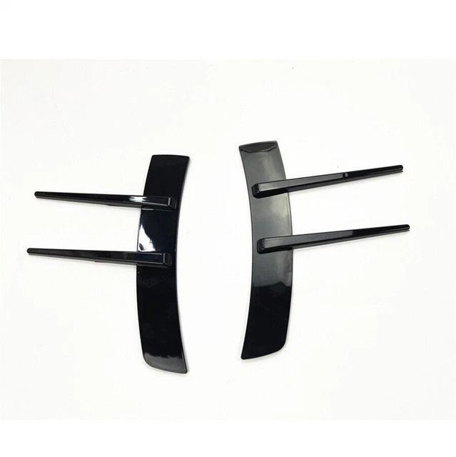 2Pcs Car Glossy Black ABS Side Fender Stickers 3D Badge Rear Wheel Trim Covers