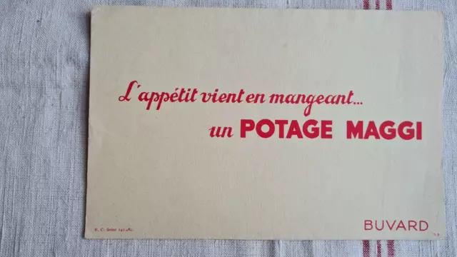 Ancien Buvard Publicitaire Potage Maggi