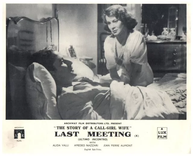 Last Meeting Original Lobby Card 1951 Alida Valli Amedeo Nazzari Ultimo incontro