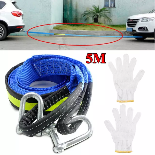 Câble Corde Sangle Remorquage de Traction Voiture 5m 8 Tonnes Forte Towing Rope