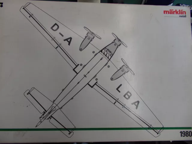 Märklin Replika 1980, Ju 52, Metall, Uhrwerksmotor, Aufziehschlüssel fehlt, wie