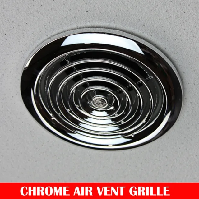 Chrome Air Vent Ceiling Grill Outlet Inlet Heat Recovery Duct Ventilation Fan 4"