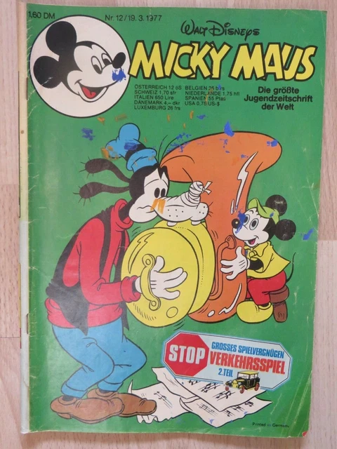 Micky Maus Nr. 12 vom 19.03.1977 komplett mit Beilage & Schnipp von Walt Disney