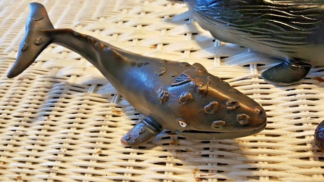 Lot of 3 Sperm Whale Gray Walrus Wild Safari Ocean Life Aquarium Figure Vintage 3