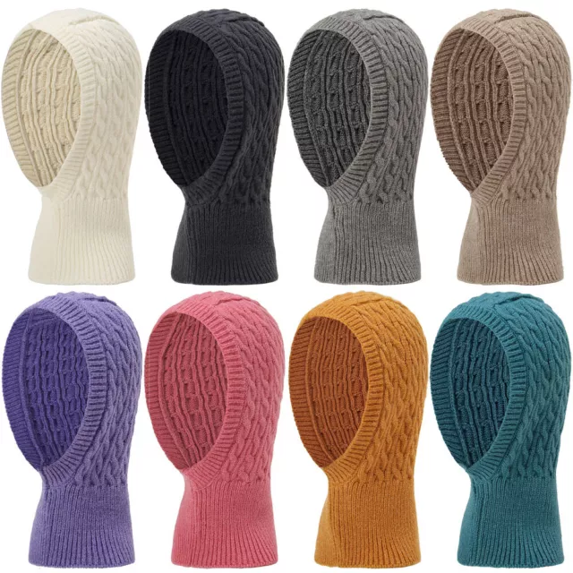 Donna Inverno Maglia Cappello Pullover Balaclava Caldo Anello Sciarpa IN Lana UK