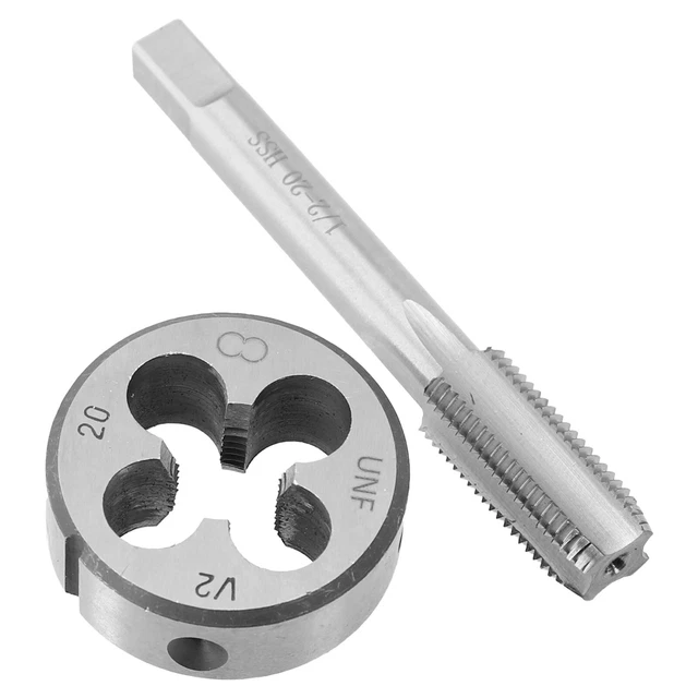 UNF Die Kit 1/2-20 UNF Tap Replacement Right Hand Round Handle Workshop