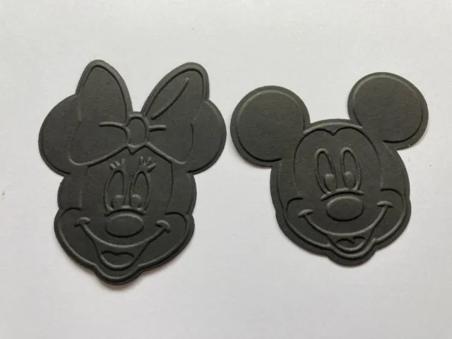 10 Minnie Mickey Mouse geprägt gestanzte Verzierung Topper für die Kartenherstellung.