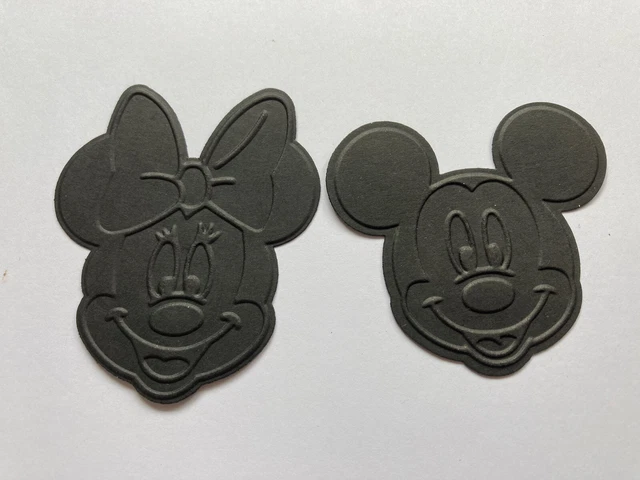 10 Minnie Mickey Mouse geprägt gestanzte Verzierung Topper für die Kartenherstellung.