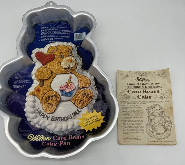 VINTAGE 1984 WILTON Care Bears StandUp Cake Pan Set With Instructions