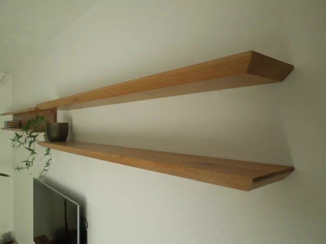 Tablero de pared de roble tablero de madera maciza estante tablero de estantería NUEVO - también a medida 3