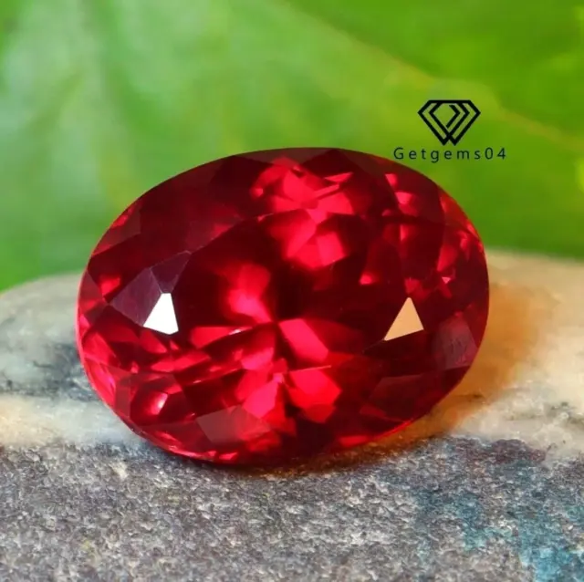 AAA+ 20.60 Ct. Natural Pigeon Blood Red Ruby Faceted Oval Cut Loose Gemstone